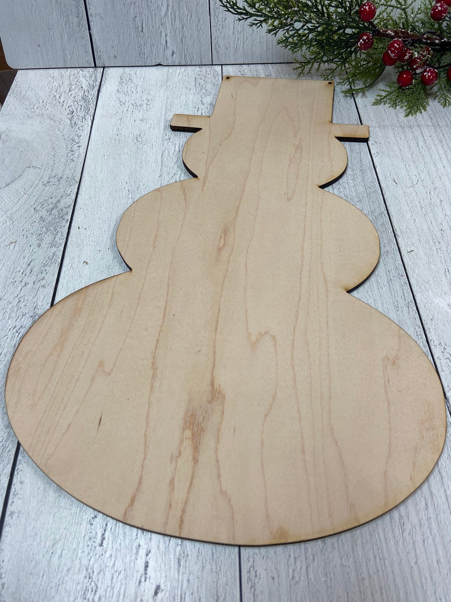 Snowman Wood cutout UNPAINTED