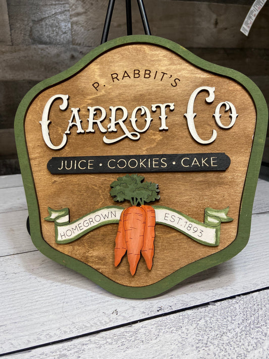 DIY Carrot Co Sign UNPAINTED
