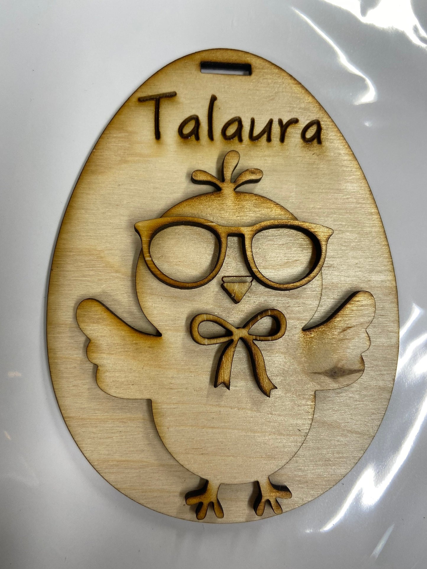 DIY Easter Basket Chick Name Tag unpainted