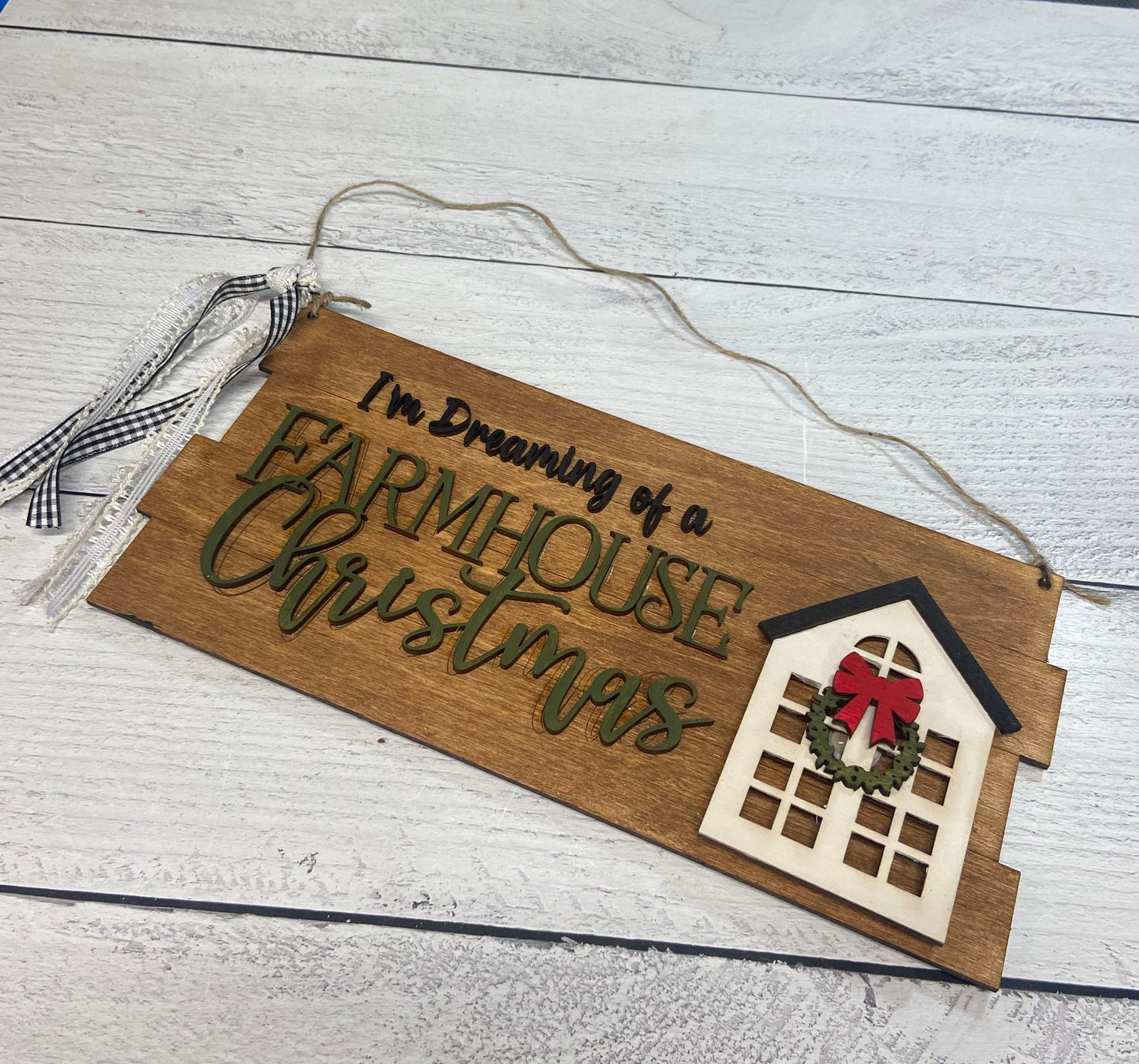 DIY Farmhouse Christmas Sign unpainted