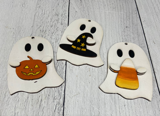 Cute ghost garland tags (unpainted)