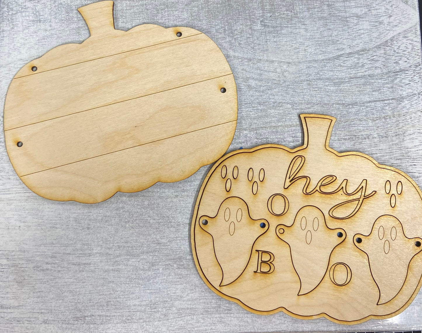 Hey boo pumpkin sign Unpainted