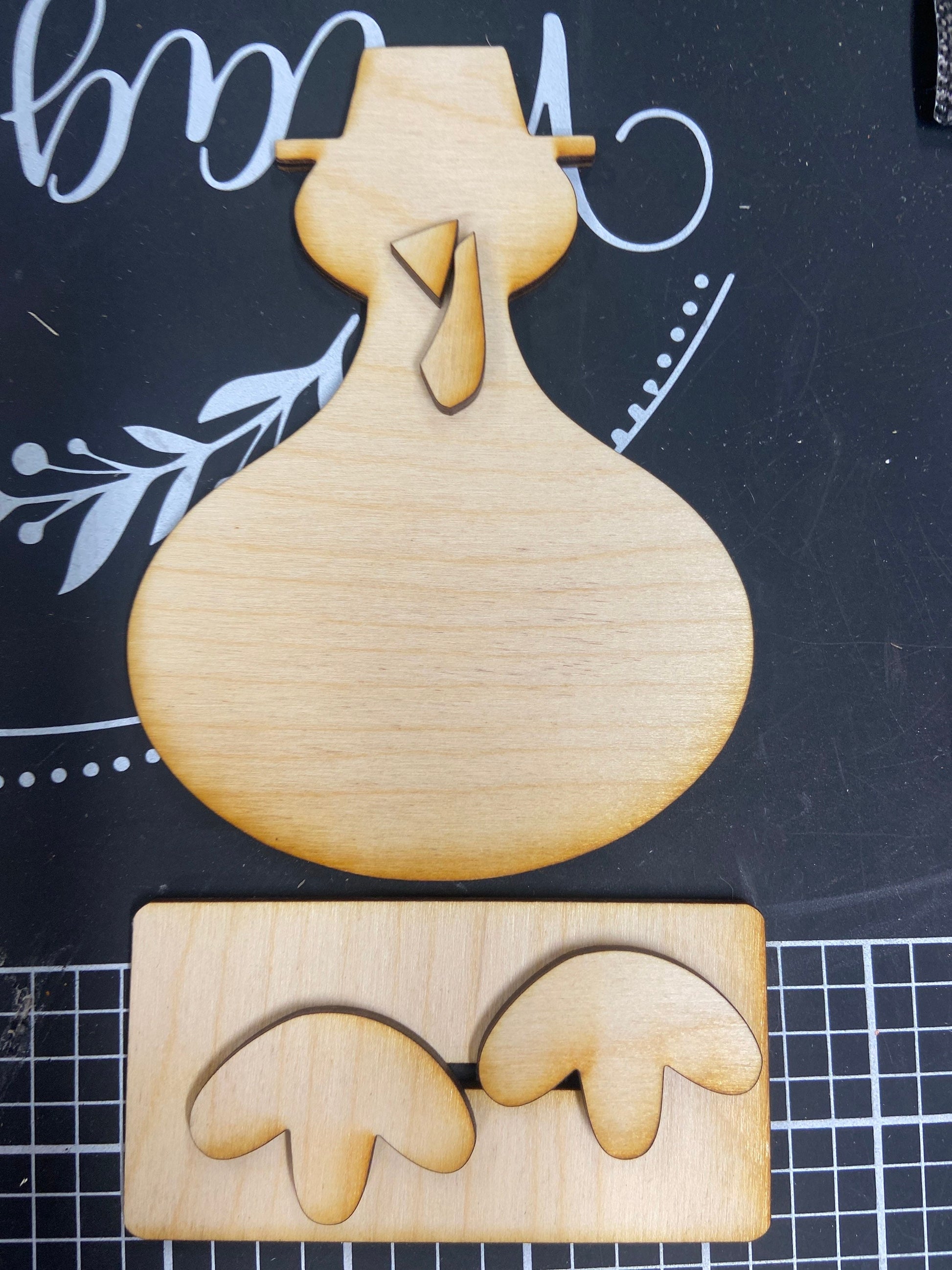 DIY Wood turkey unpainted