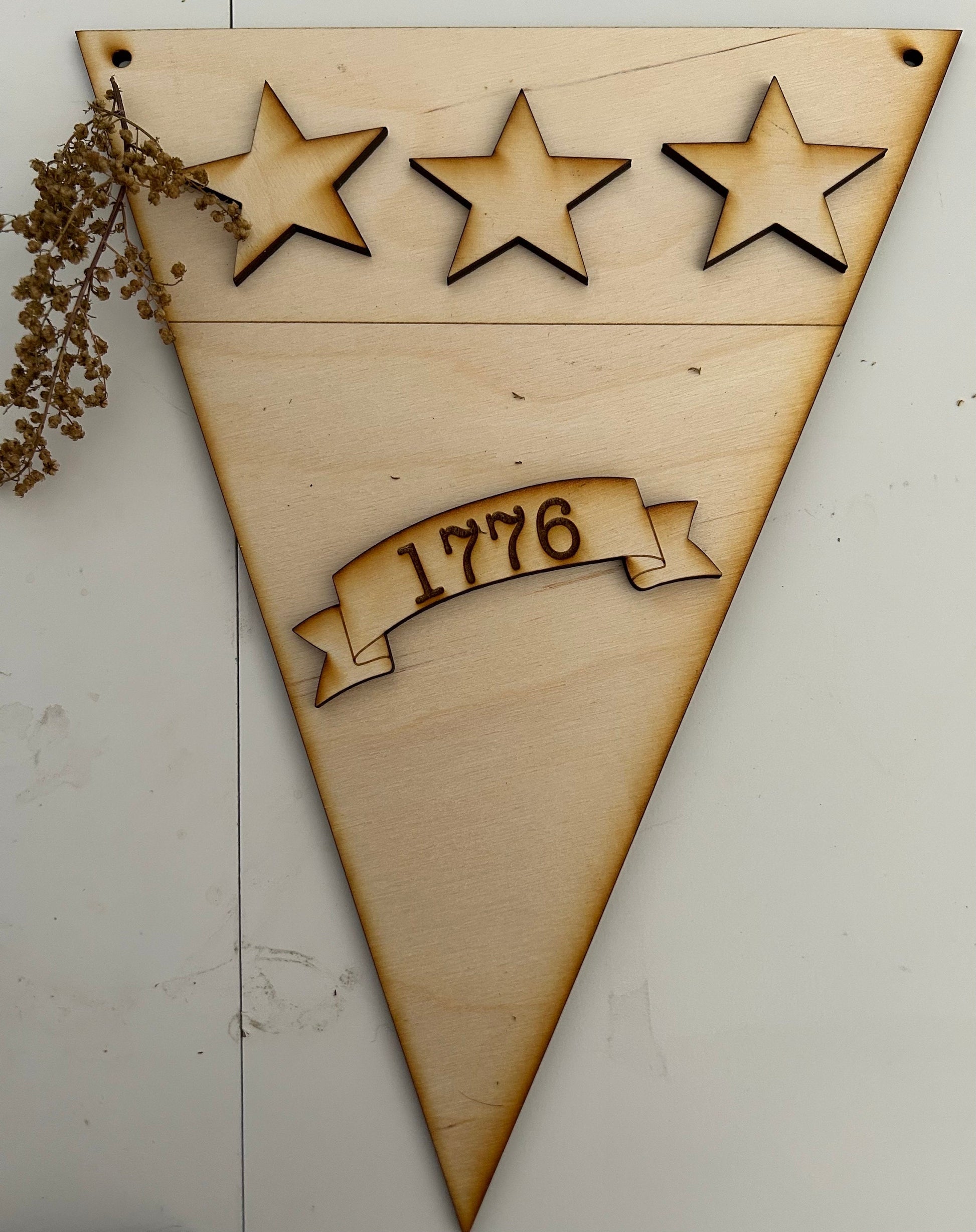 1776 Pennant Banner DIY UNPAINTED