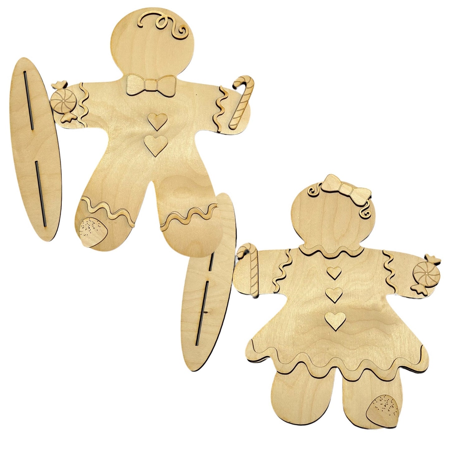 DIY Gingerbread Man/Woman Unpainted (LARGE SIZE)