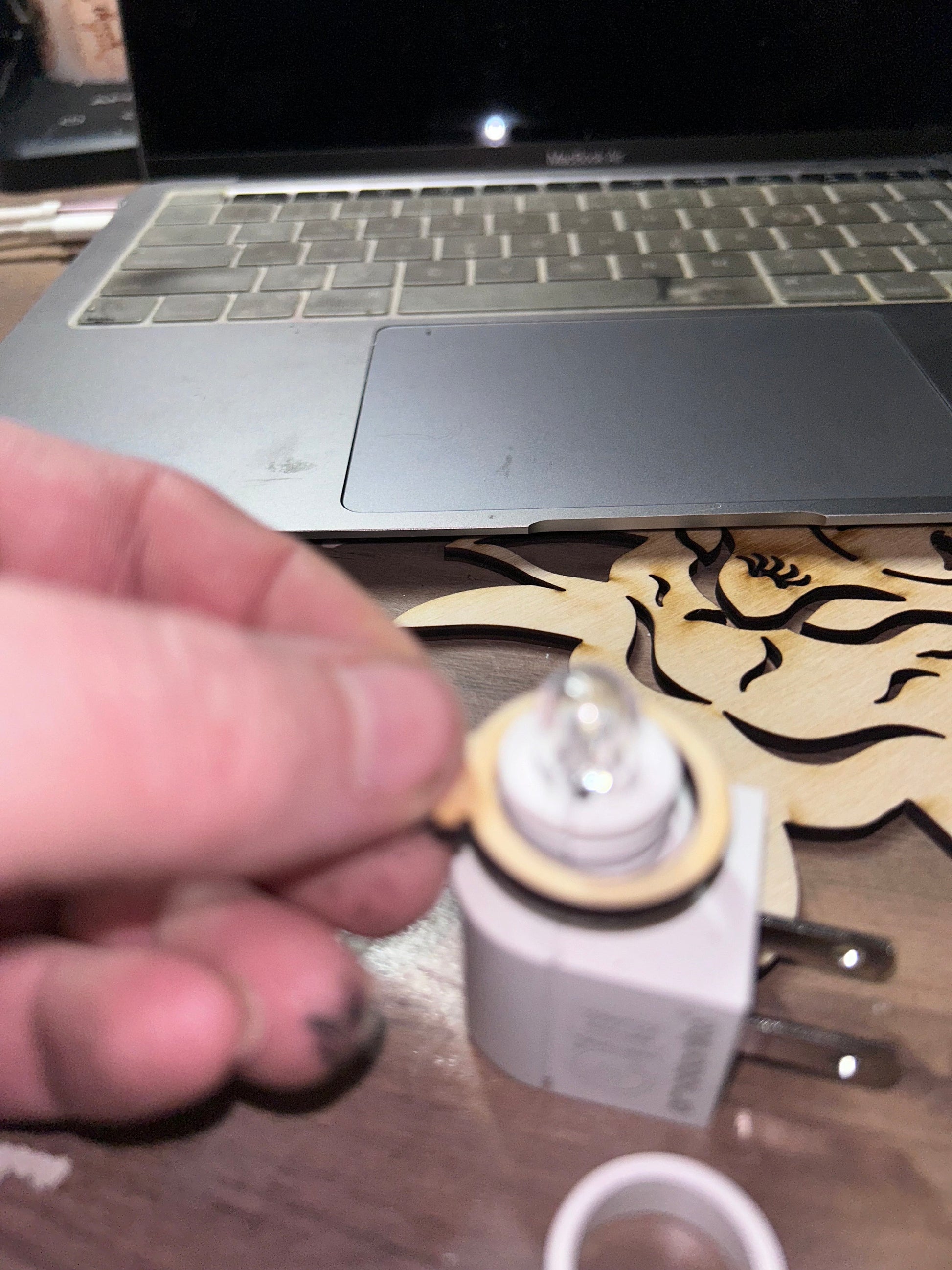 Let Freedom Ring Nightlight attachment. Unpainted Wood Cutout
