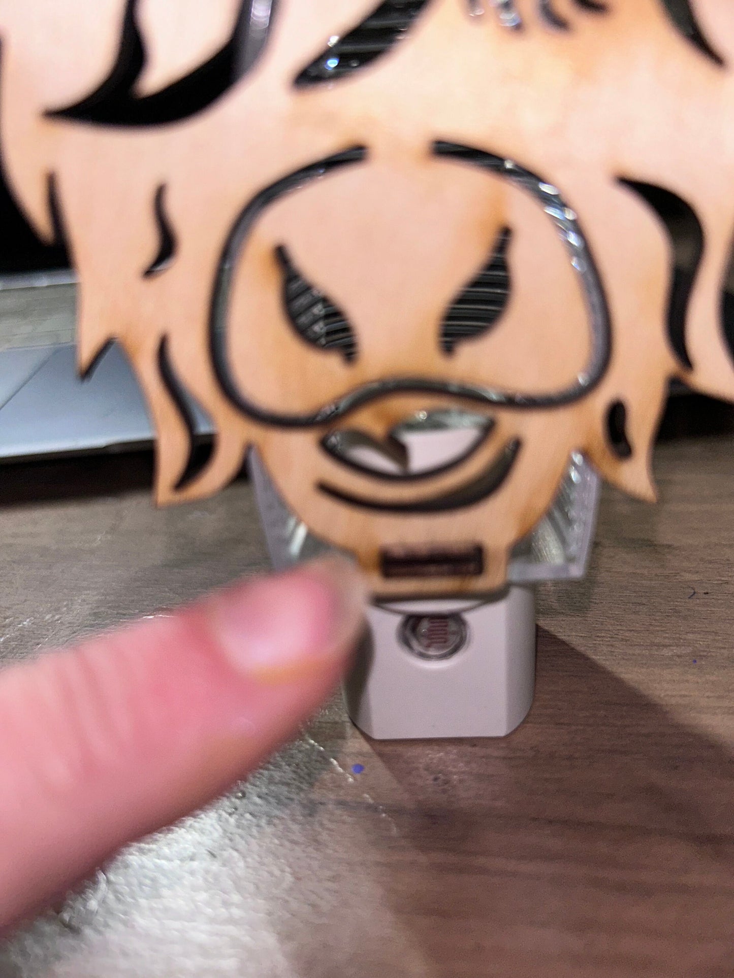 Let Freedom Ring Nightlight attachment. Unpainted Wood Cutout