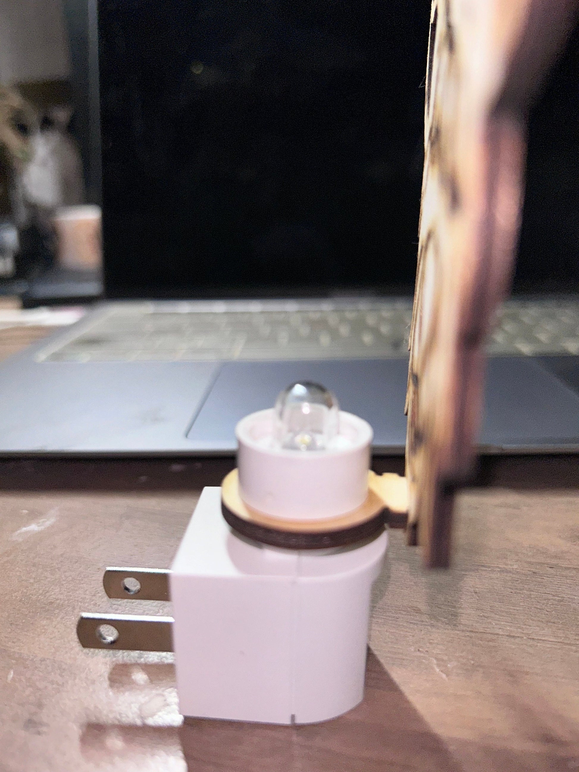 Let Freedom Ring Nightlight attachment. Unpainted Wood Cutout