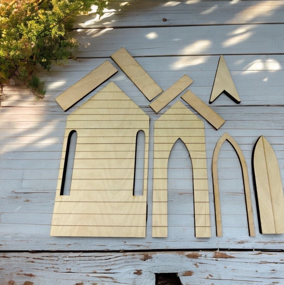 Farmhouse Church Unpainted Kit