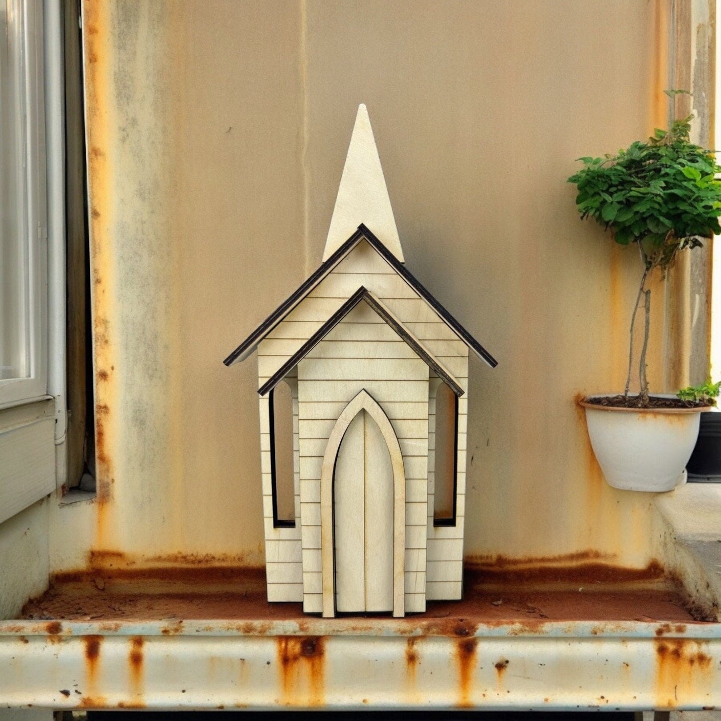 Farmhouse Church Unpainted Kit