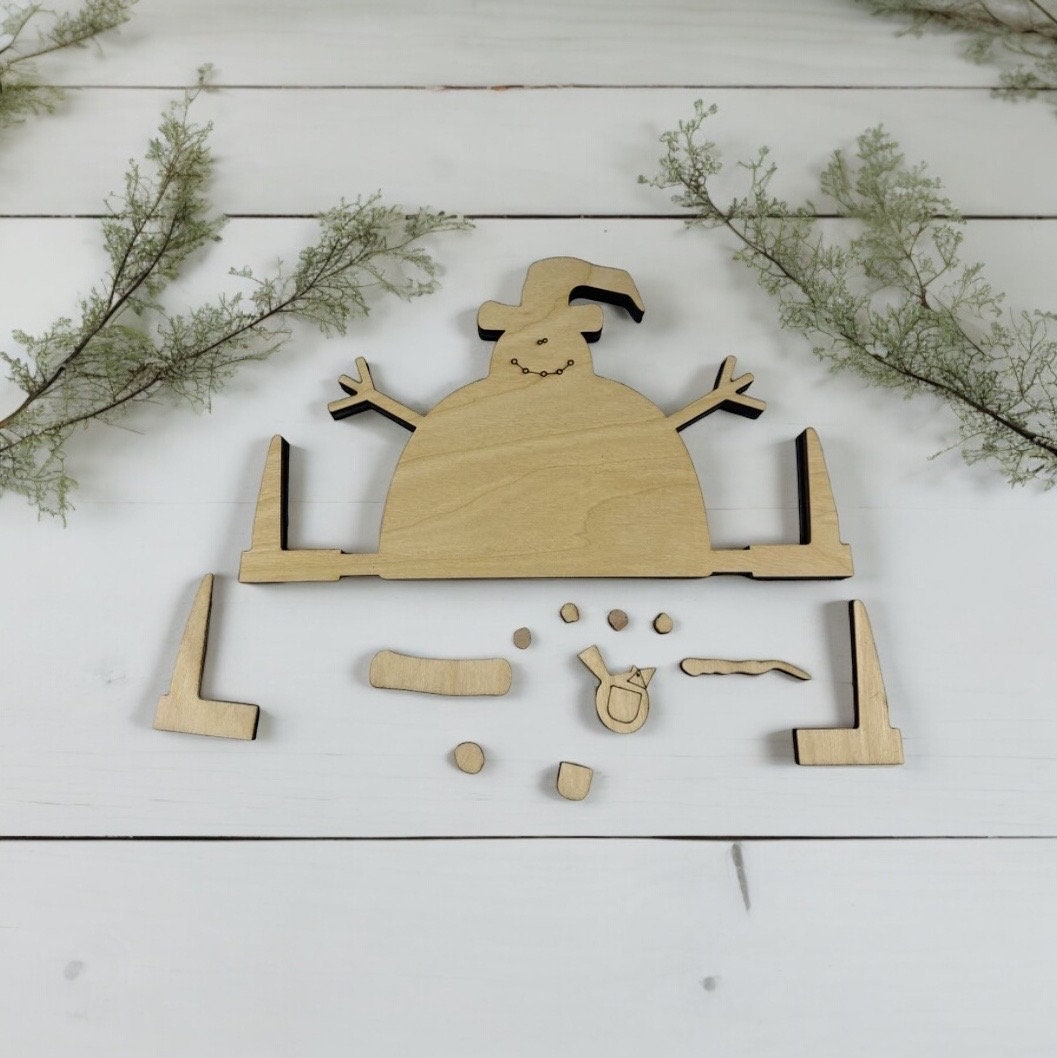 Primitive Snowman Unpainted Kit