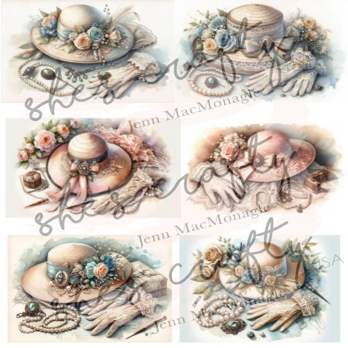 Ladies Hats Printable BUNDLE (Not a physical item)