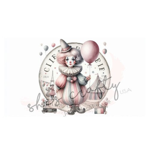 Send In The French Vintage Clowns Large Bundle Printables (Not a physical item)