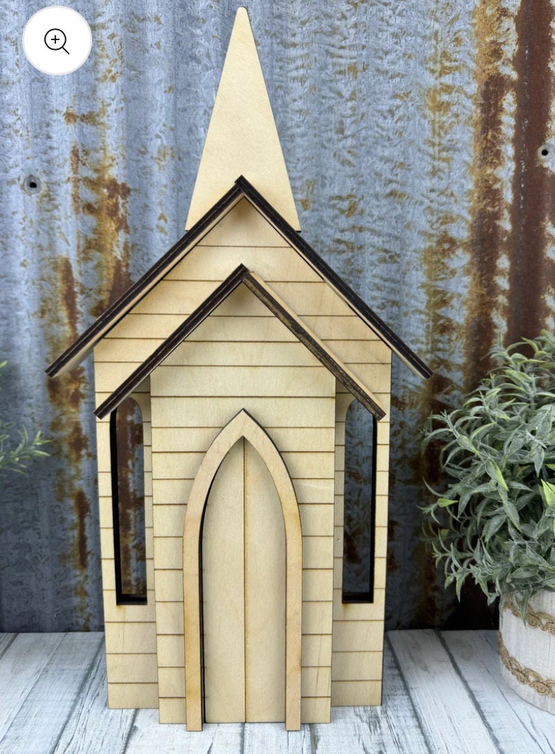 Farmhouse Church Unpainted Kit