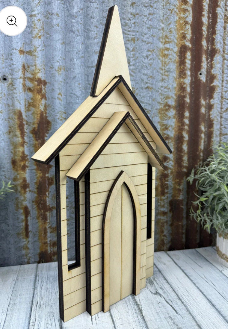 Farmhouse Church Unpainted Kit