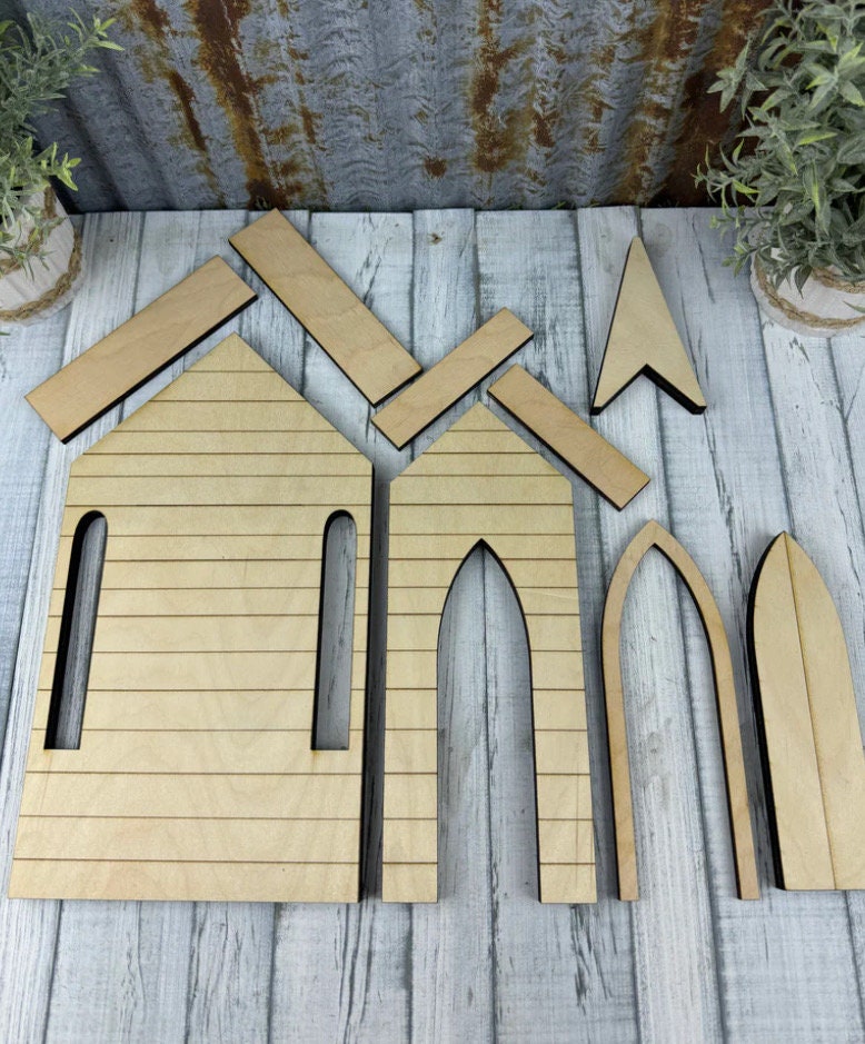 Farmhouse Church Unpainted Kit