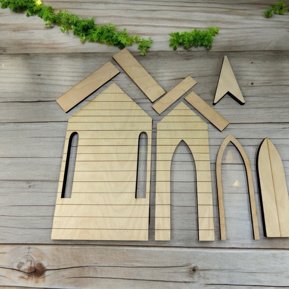 Farmhouse Church Unpainted Kit