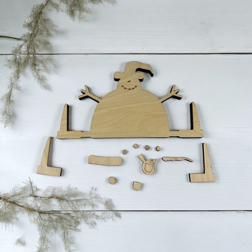 Primitive Snowman Unpainted Kit