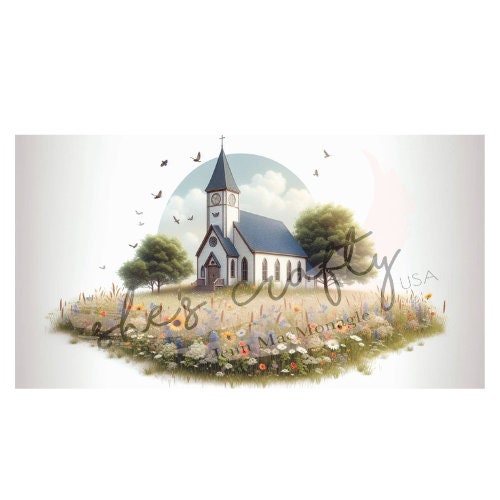 Country Church Printable Bundle (Not a physical item)
