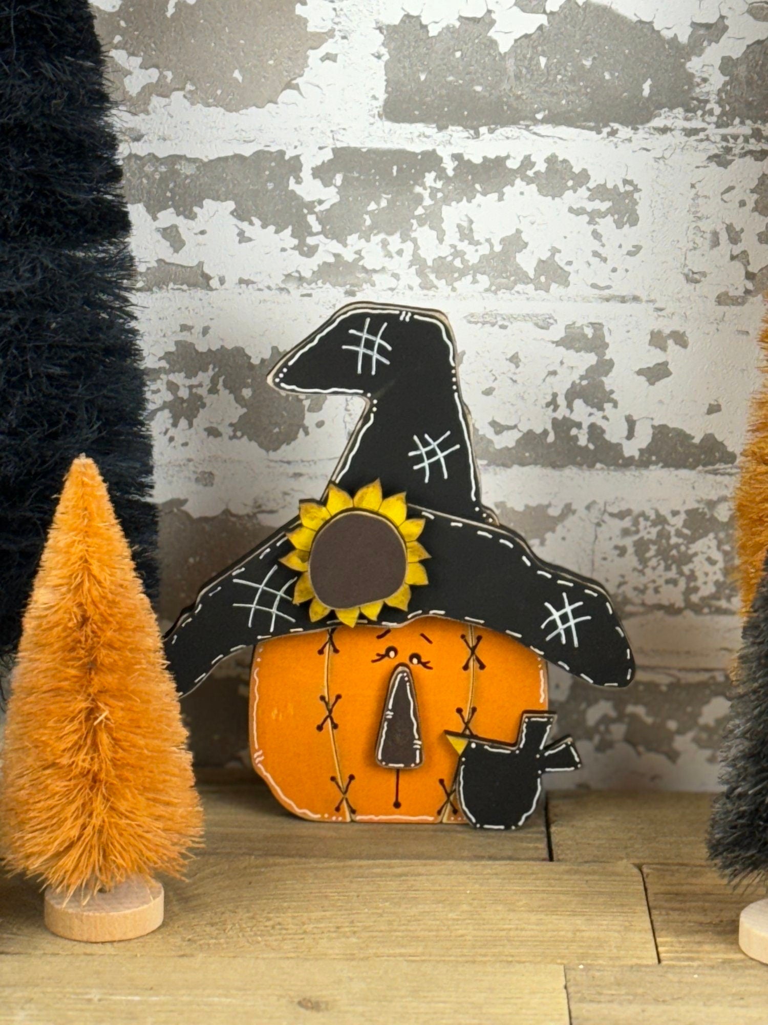 Stitched Up Pumpkin Unpainted/ Unassembled DIY Kit (Do it yourself)