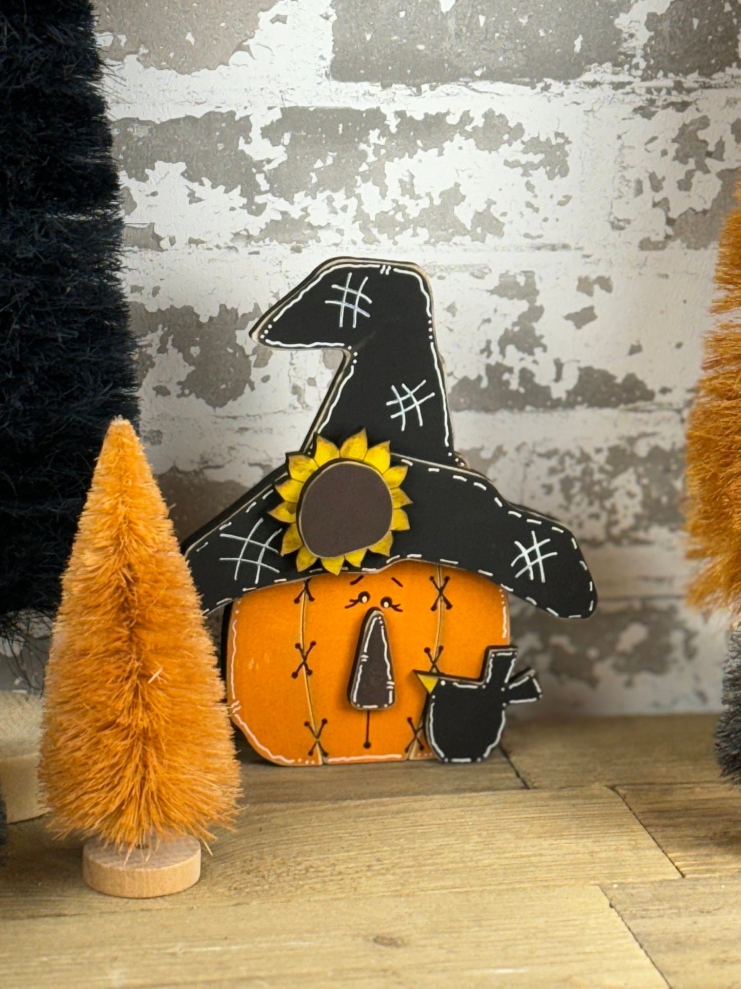 Stitched Up Pumpkin Unpainted/ Unassembled DIY Kit (Do it yourself)