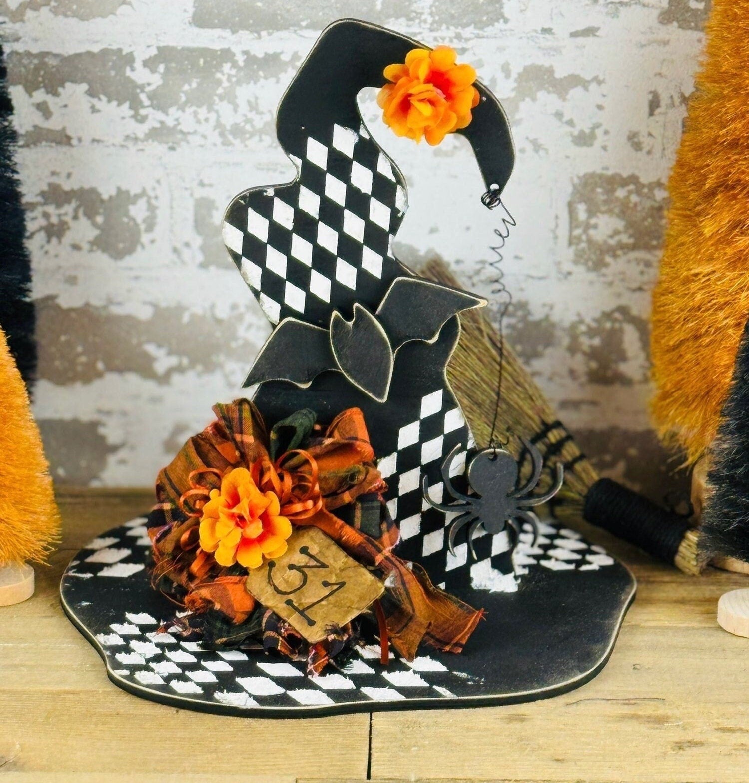 Primitive Wonky Witches Hat Unpainted/ Unassembled DIY Kit (Do it yourself)
