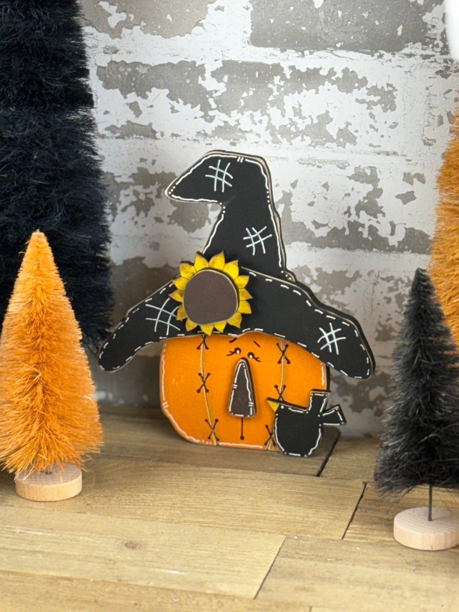 Stitched Up Pumpkin Unpainted/ Unassembled DIY Kit (Do it yourself)