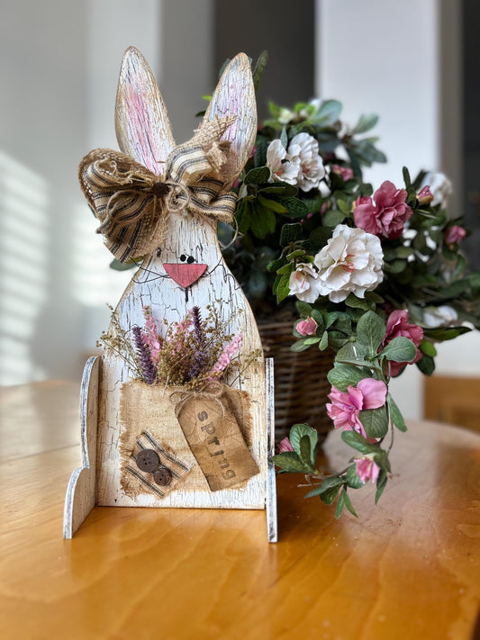 Hopping bunny DIY (do it yourself) kit Unpainted/unassembled Wood Cutout