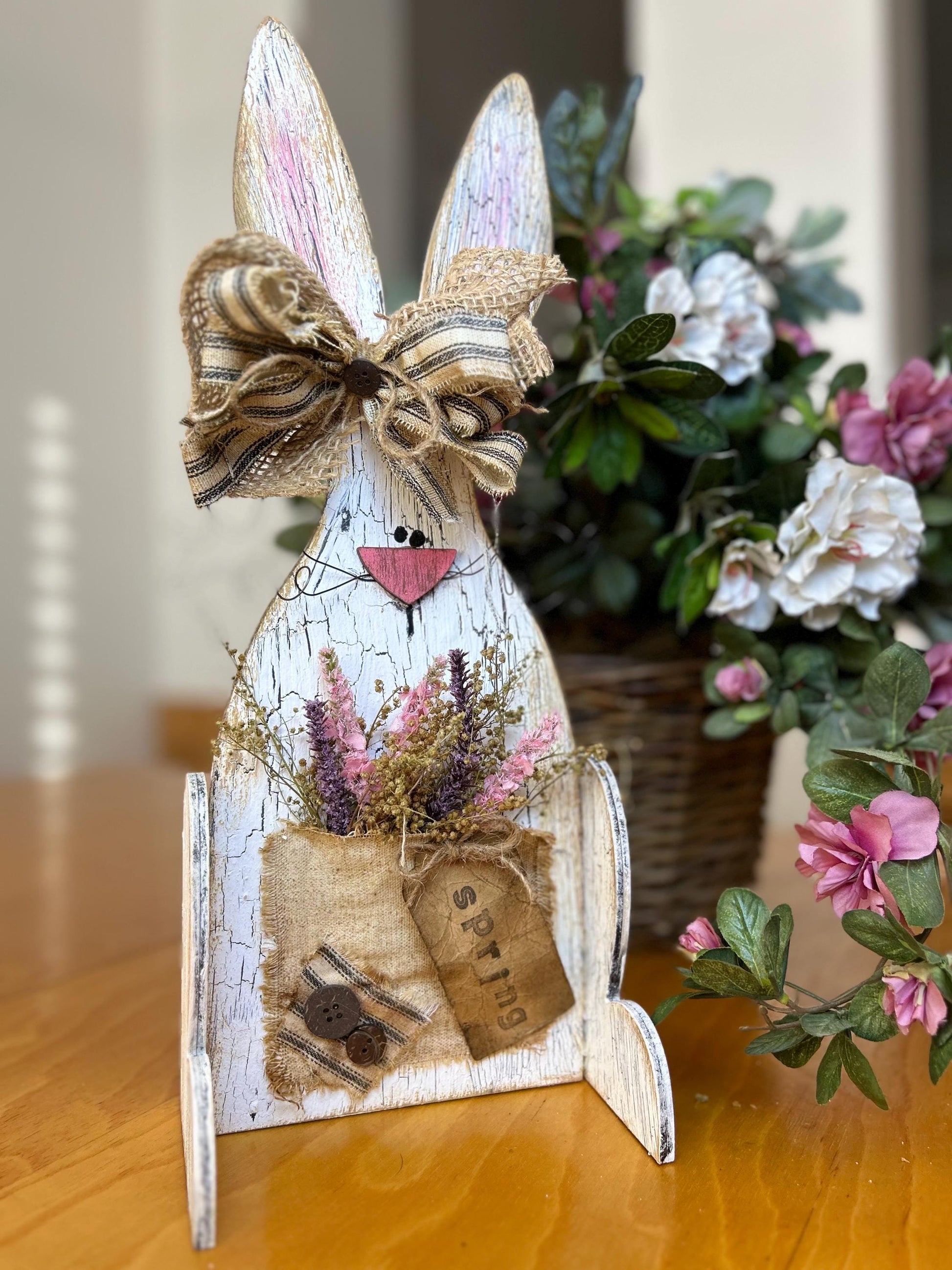 Hopping bunny DIY (do it yourself) kit Unpainted/unassembled Wood Cutout