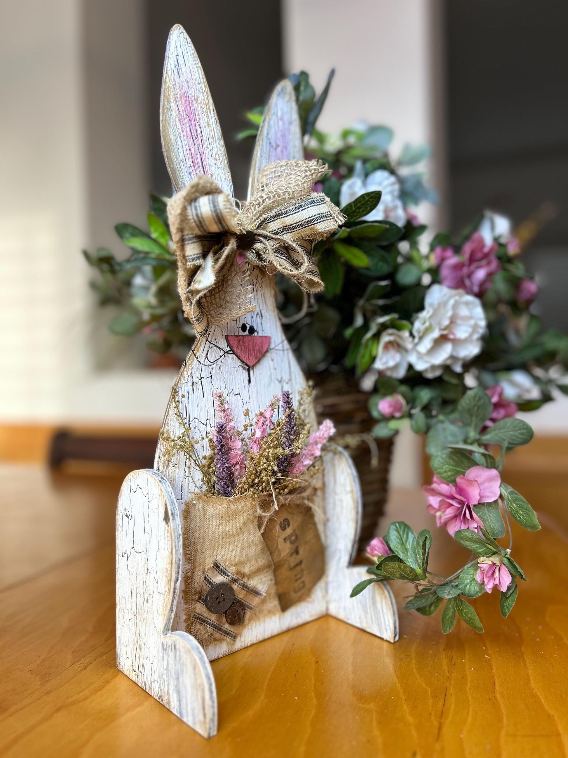 Hopping bunny DIY (do it yourself) kit Unpainted/unassembled Wood Cutout