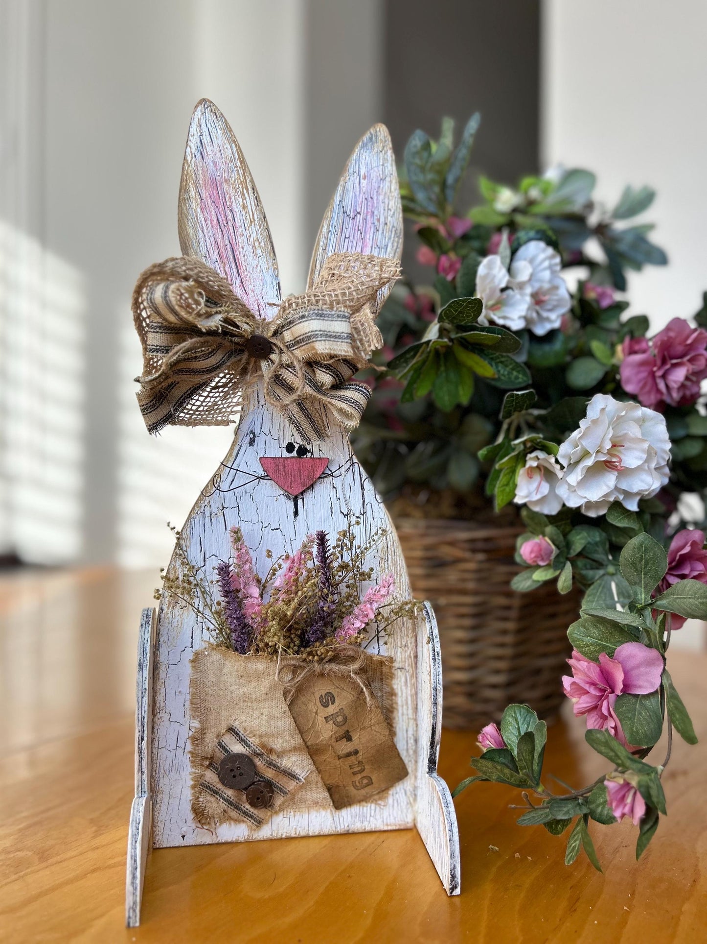 Hopping bunny DIY (do it yourself) kit Unpainted/unassembled Wood Cutout