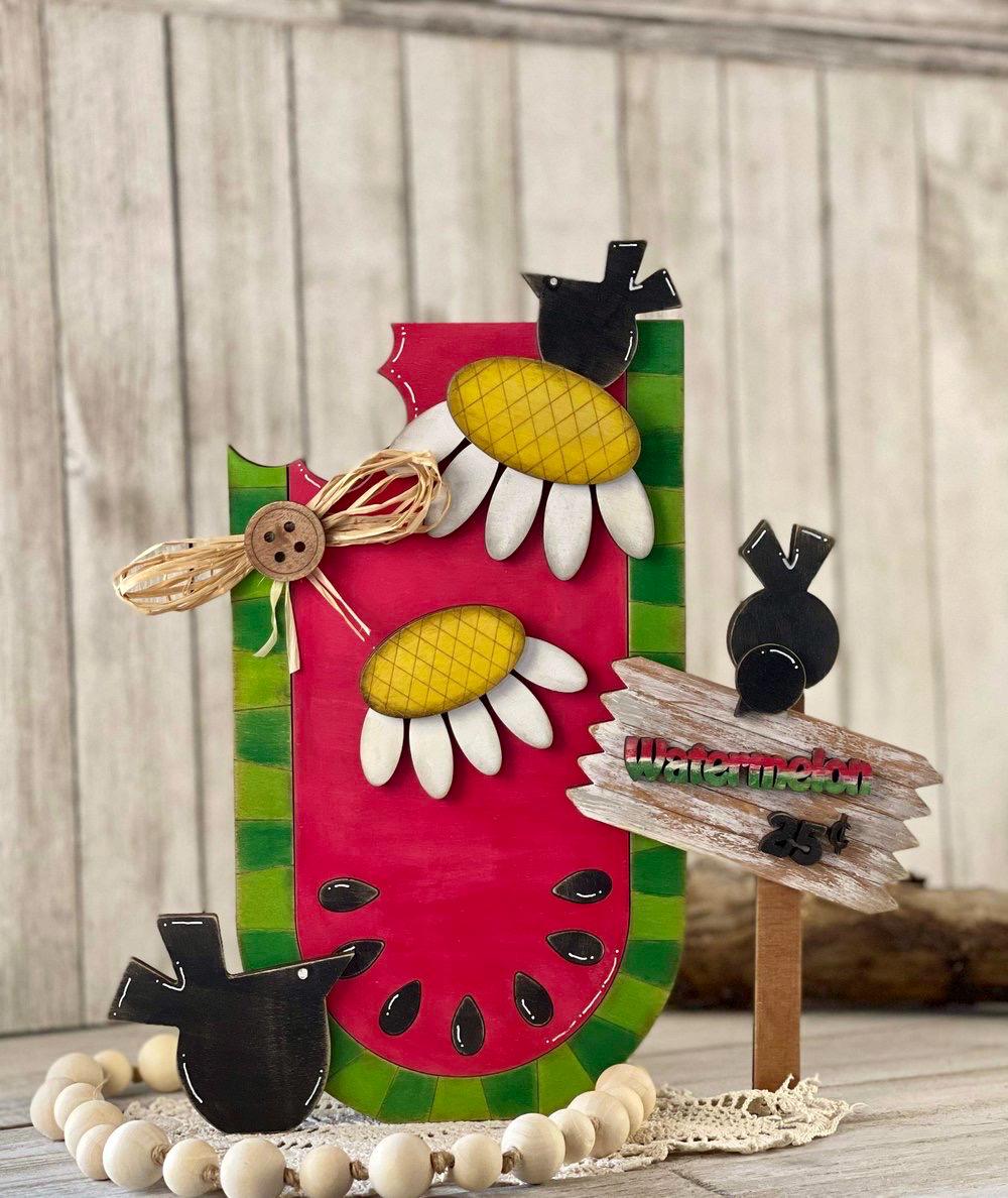 Sweet Watermelon Sign UNPAINTED / Unassembled DIY Kit (blank)