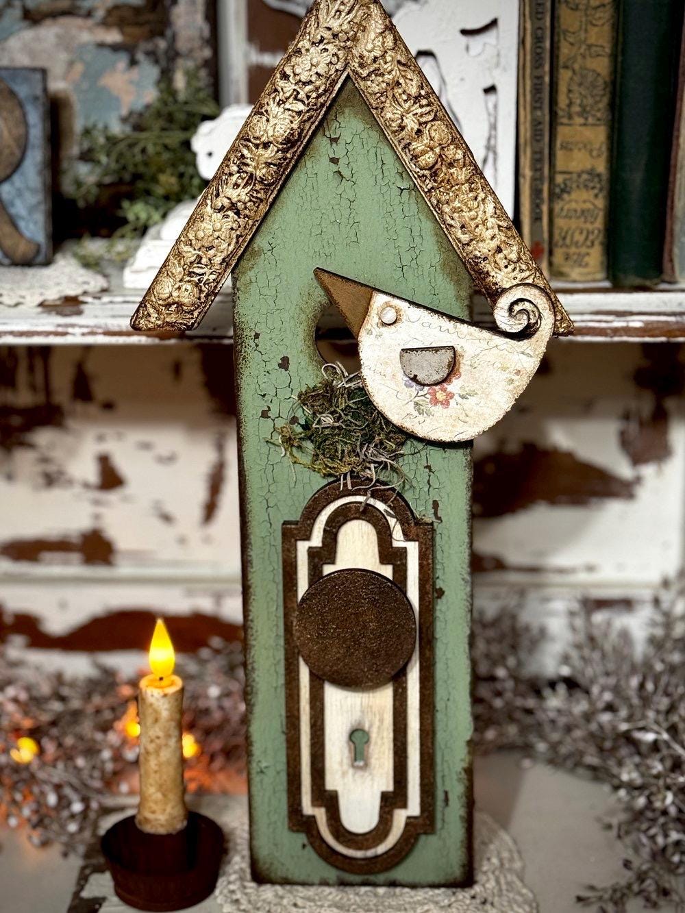 Doorknob Birdhouse UNPAINTED / Unassembled DIY Kit (blank)