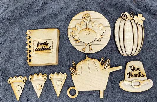 DIY Thanksgiving Tiered Tray unpainted