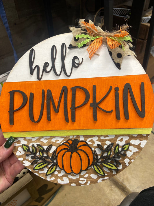 Hello Pumpkin Sign unpainted