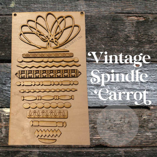 Vintage Spindle Carrot Unpainted