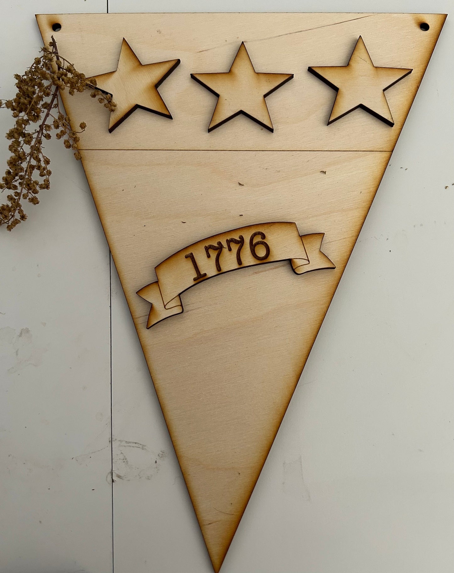 1776 Pennant Banner DIY UNPAINTED