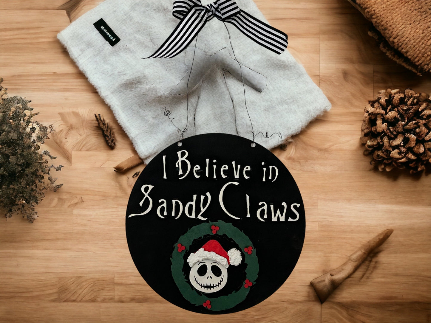 Sandy Claws Door Hanger DIY unpainted