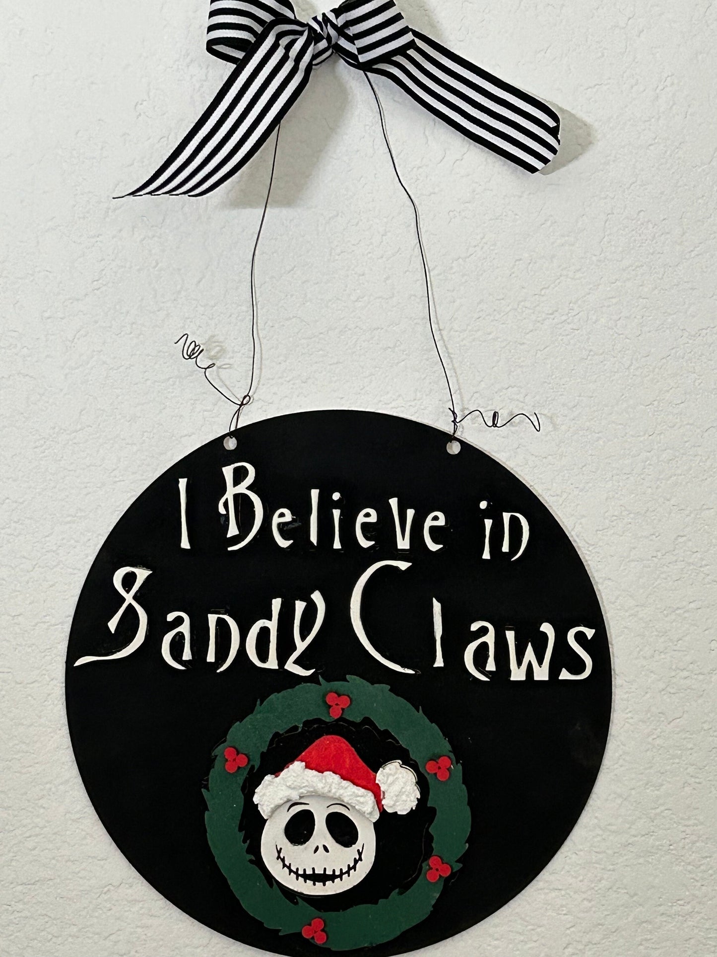 Sandy Claws Door Hanger DIY unpainted