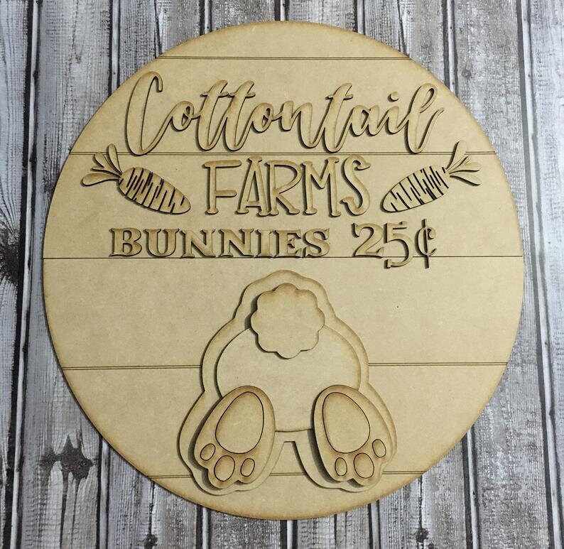 Cottontail Farm DIY door hanger