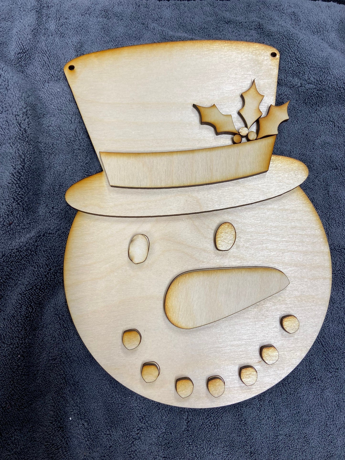 DIY Frosty the snowman door hanger