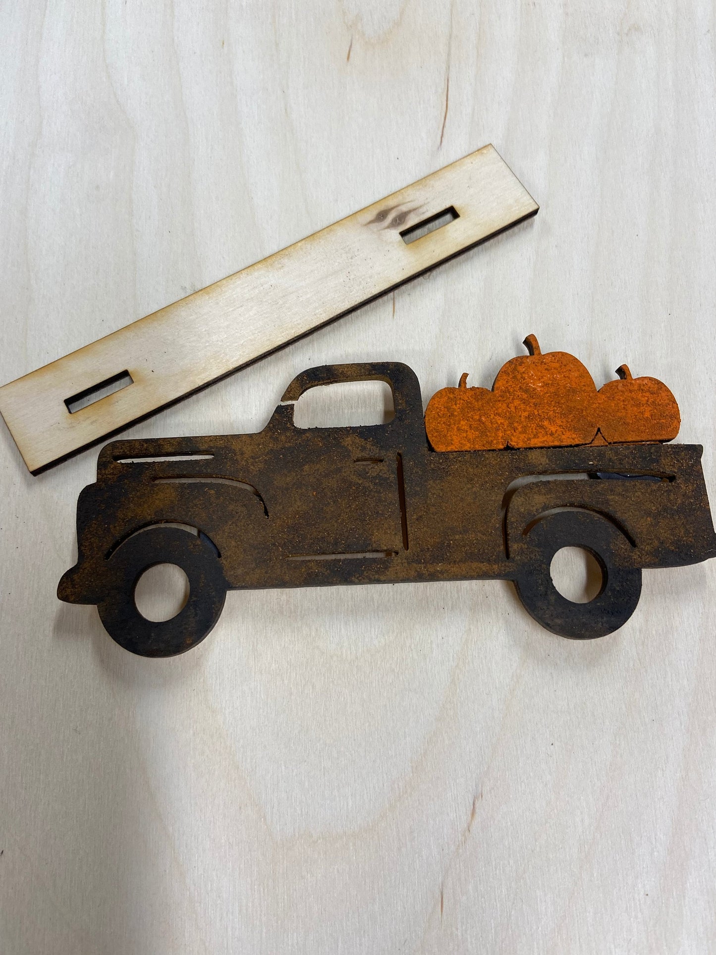 Diy farm truck with pumpkins