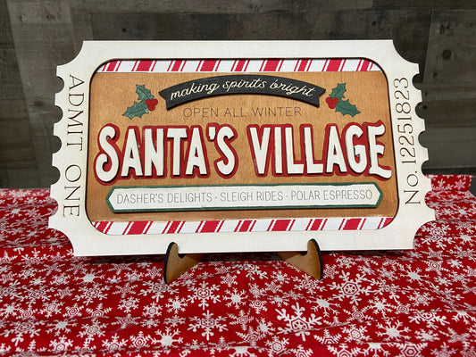 DIY Santa’s Ticket Unpainted