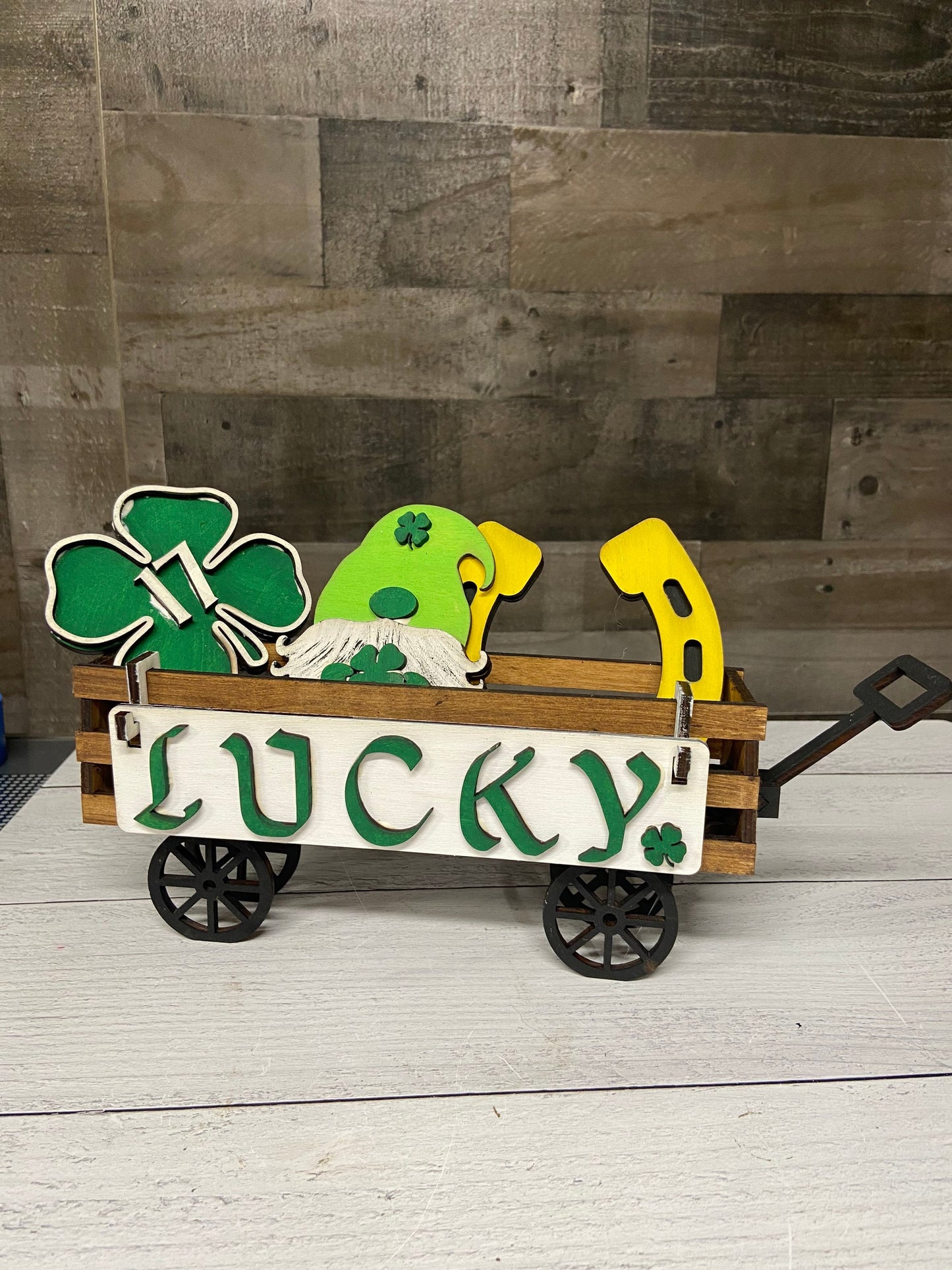 DIY St Patrick’s Day Wagon Add on Unpainted