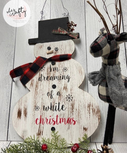 Snowman wood cutout