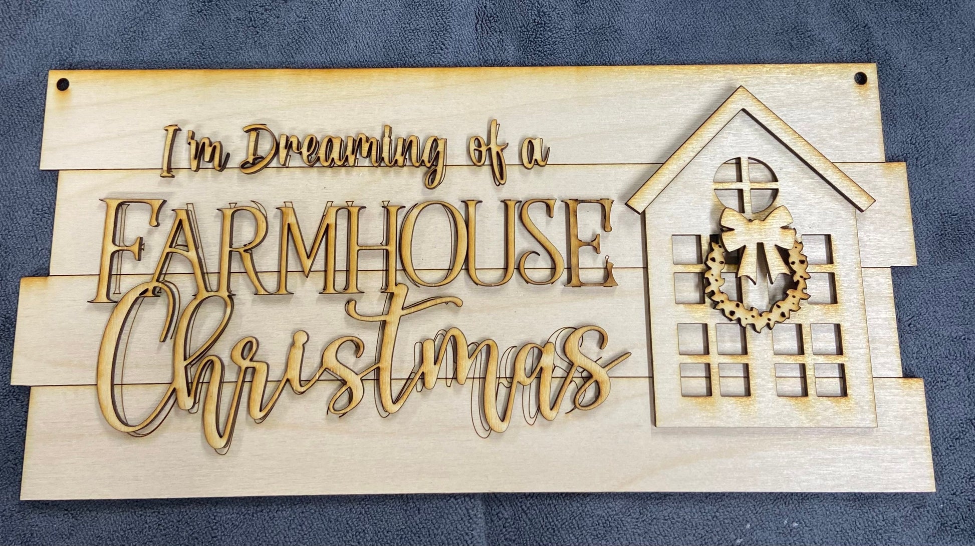 DIY Farmhouse Christmas Sign unpainted