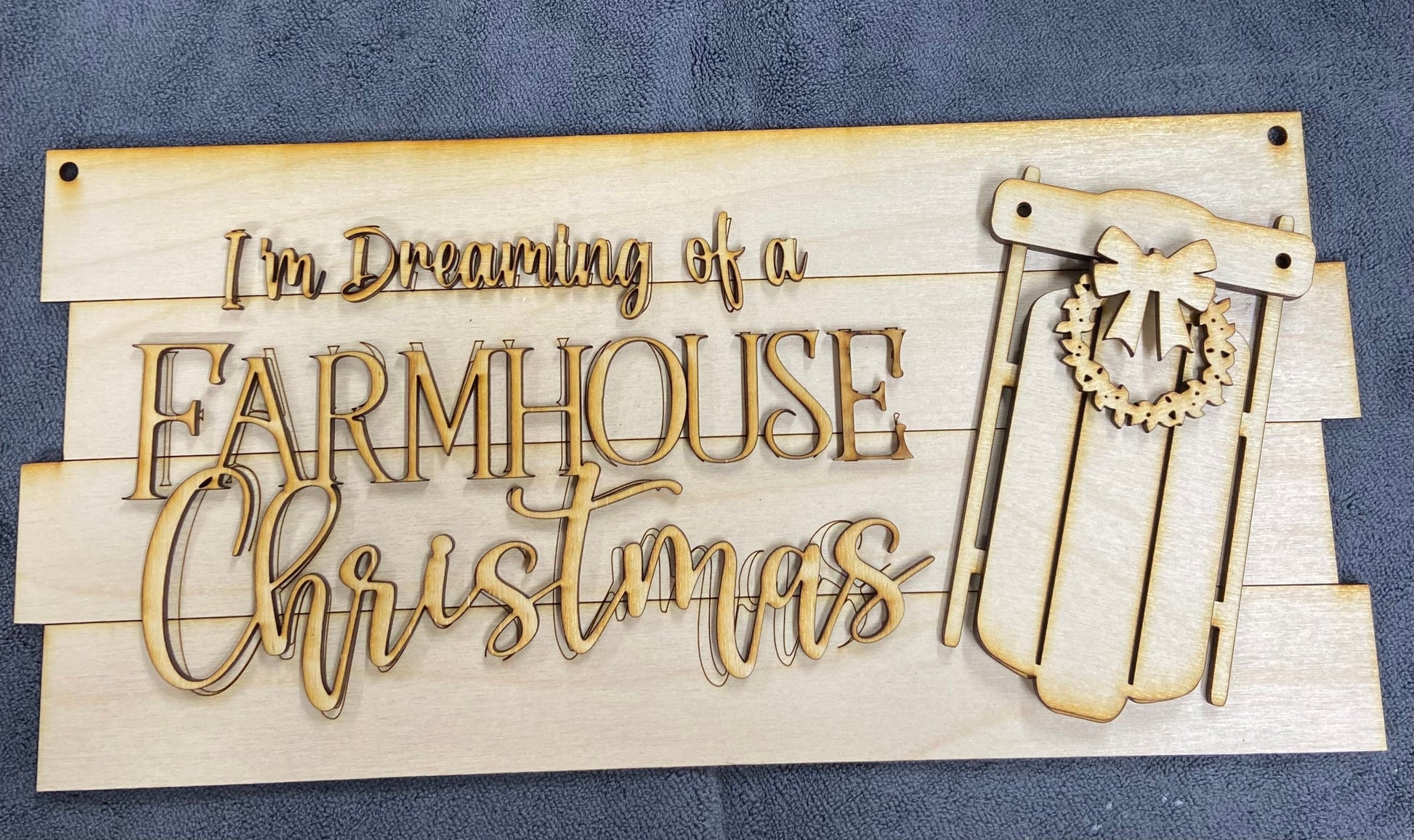 DIY Farmhouse Christmas Sign unpainted