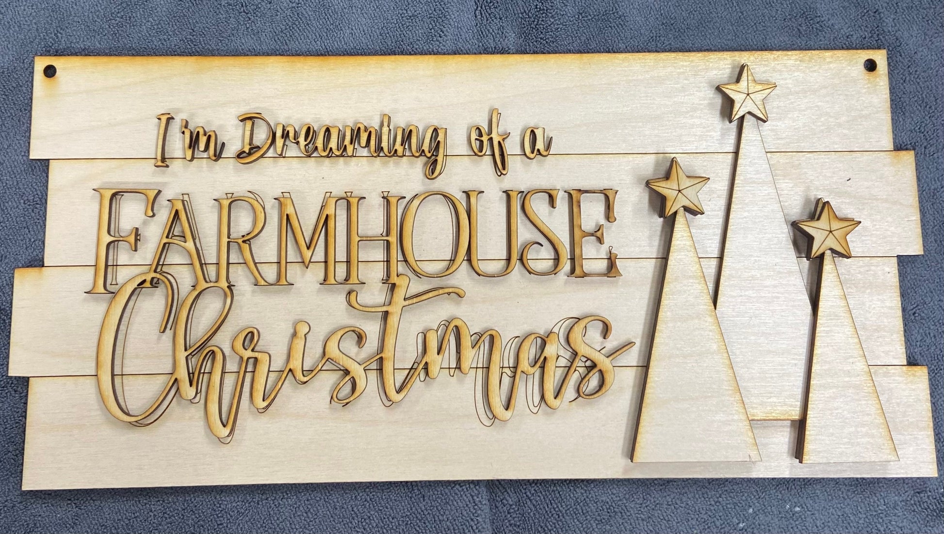 DIY Farmhouse Christmas Sign unpainted