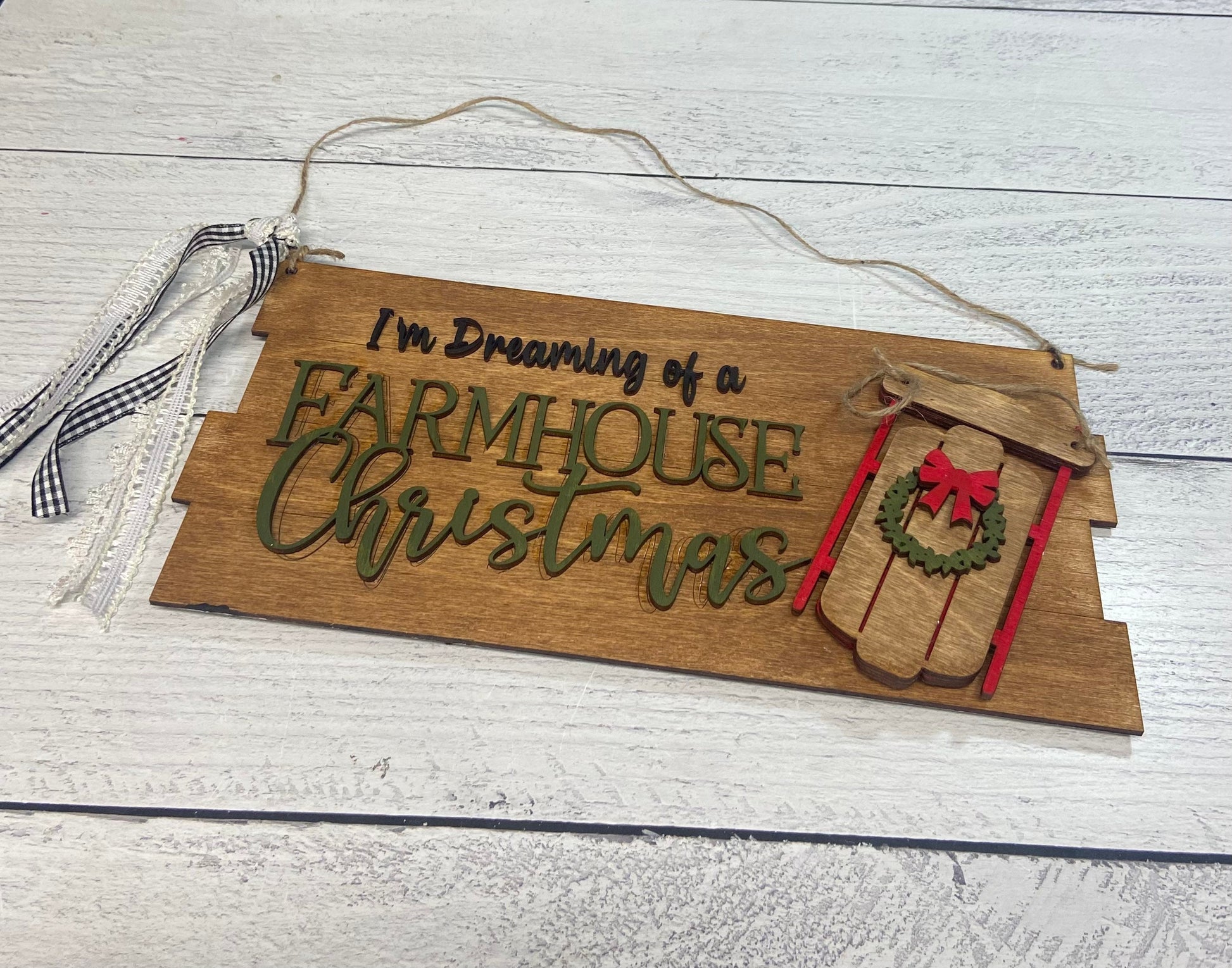 DIY Farmhouse Christmas Sign unpainted