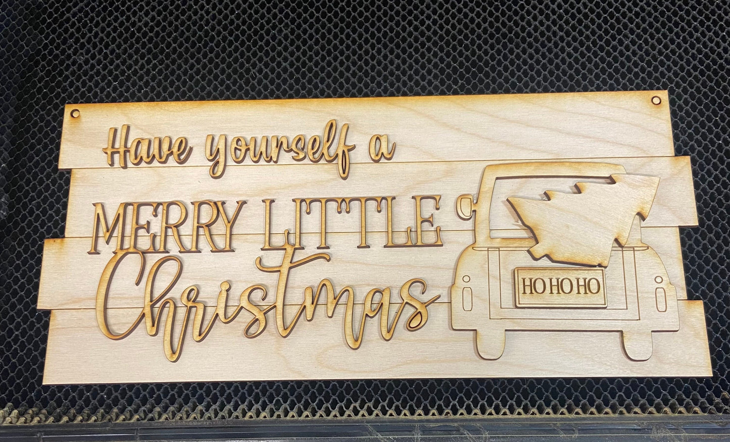 DIY Merry Little Christmas Sign unpainted